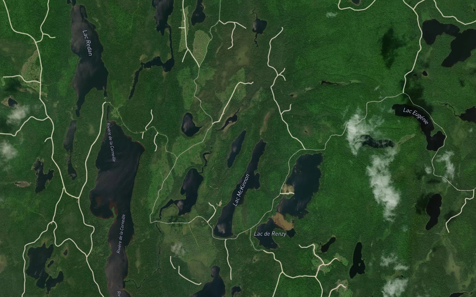 Satellite map of the Lac Paul