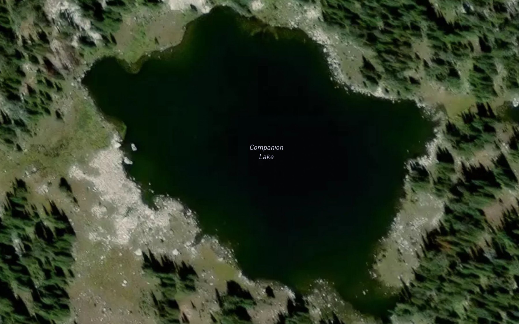 Satellite map of the Companion Lake