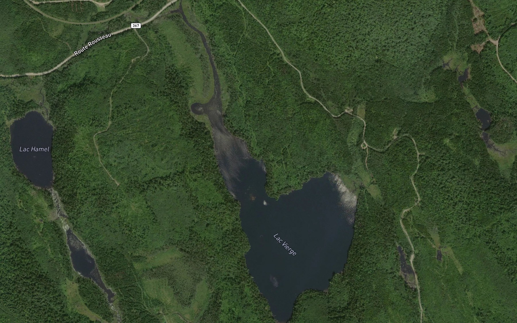 Satellite map of the Lac Vierge
