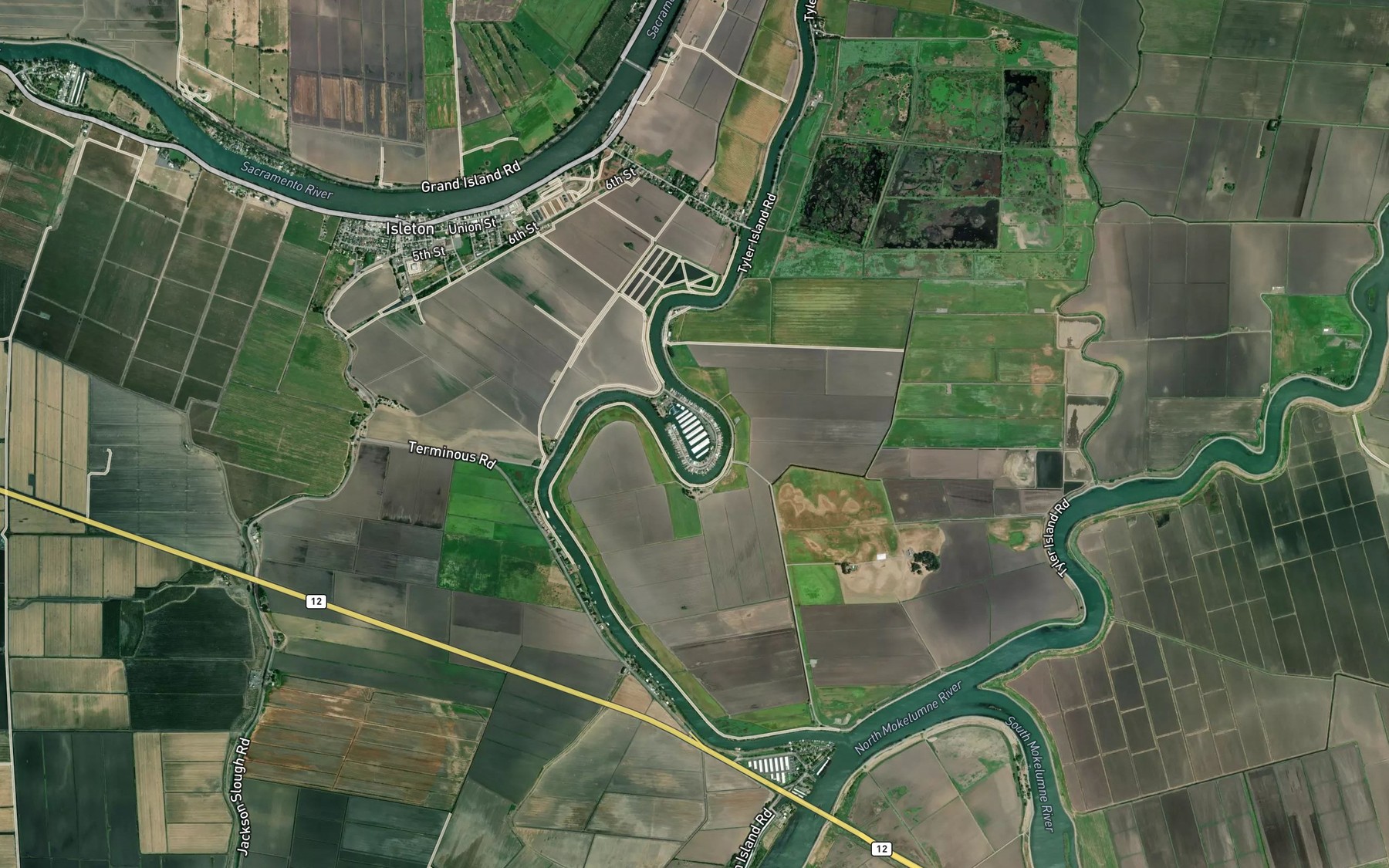 Satellite map of the The Oxbow