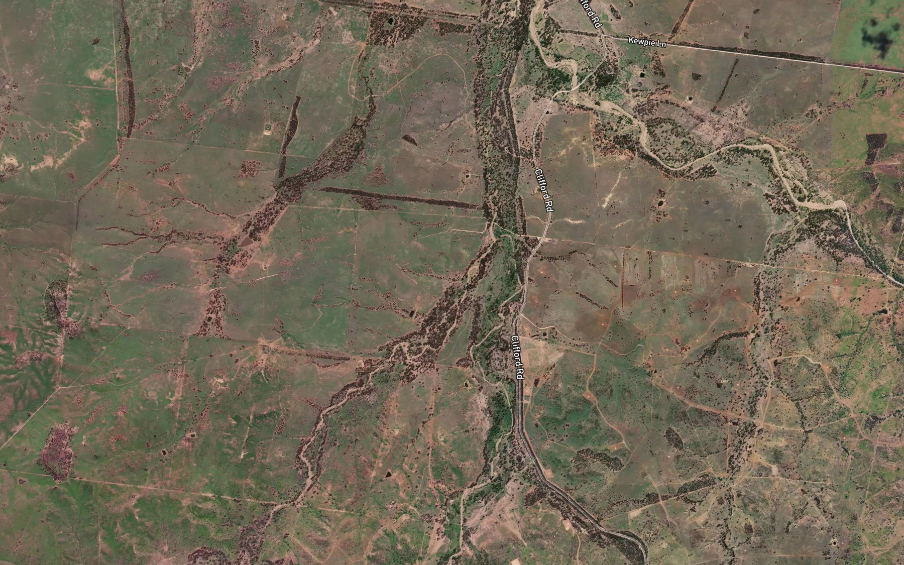 Satellite map of the Appletree Creek