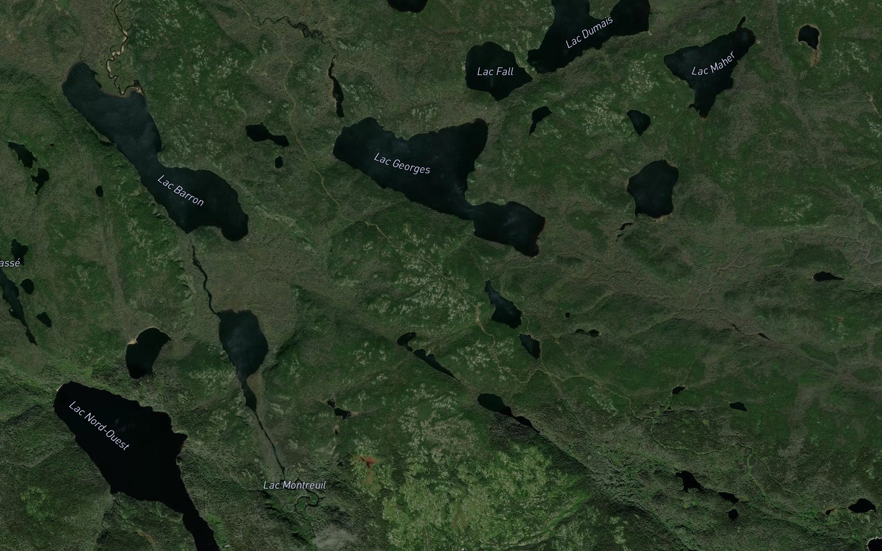 Satellite map of the Lac Georges