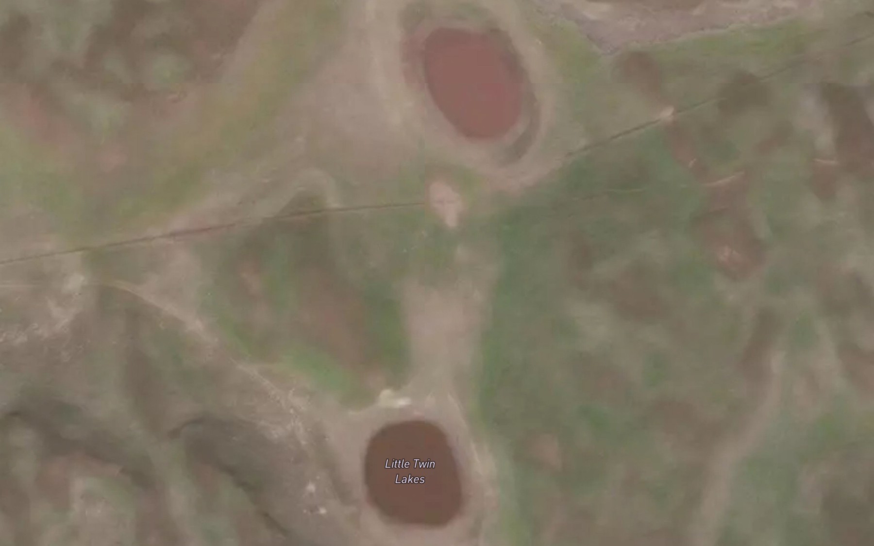 Satellite map of the Little Twin Lakes