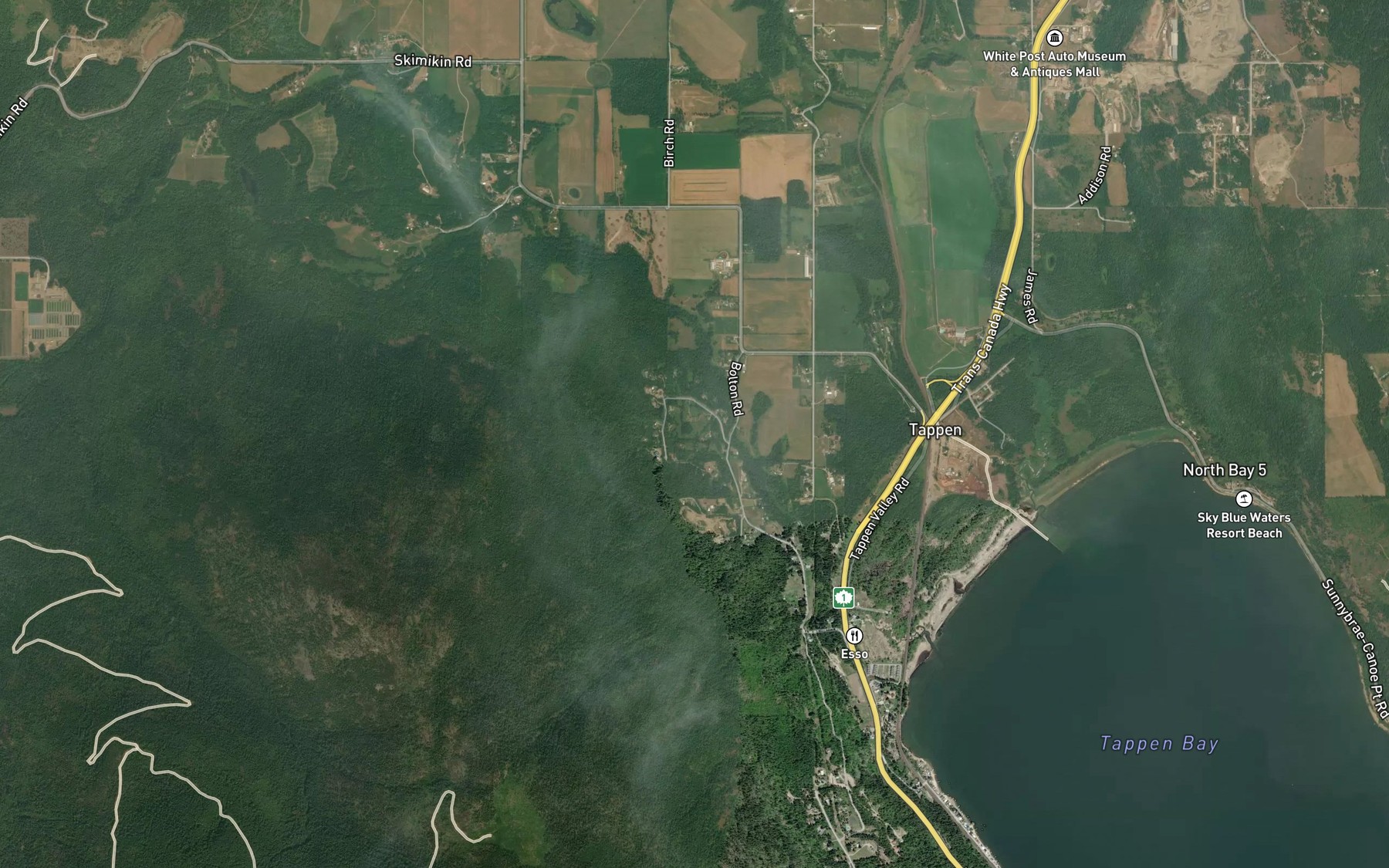 Satellite map of the Heubner Creek