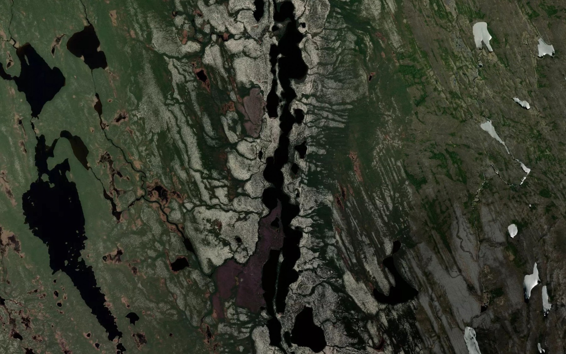Satellite map of the Lac Poissons Blancs