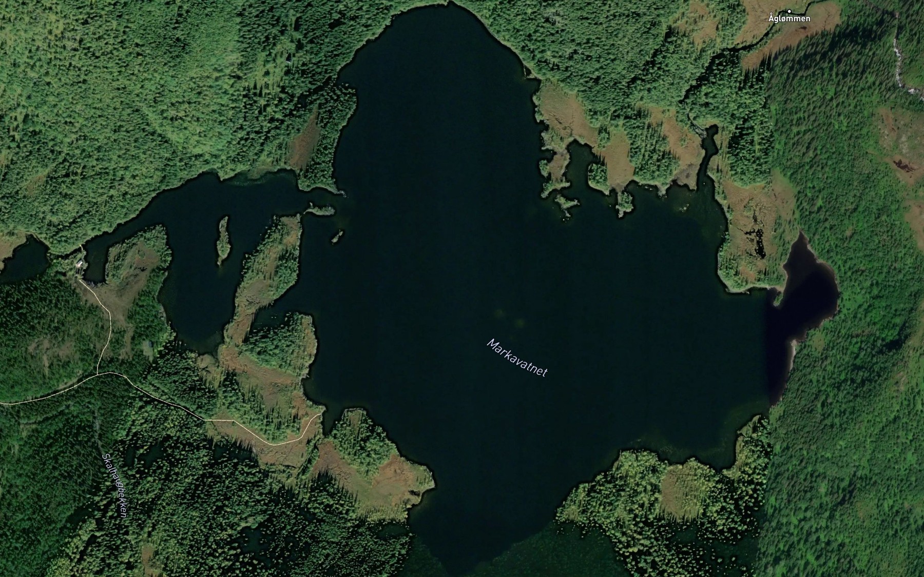 Satellite map of the Markavatnet