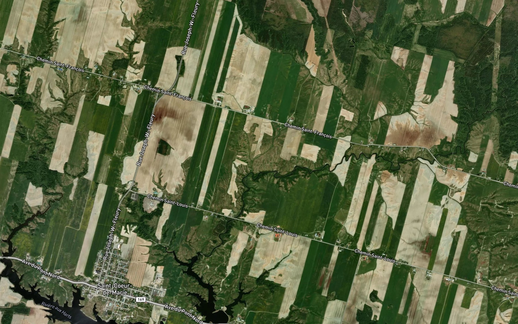 Satellite map of the Cours d'eau Larouche-Fortin