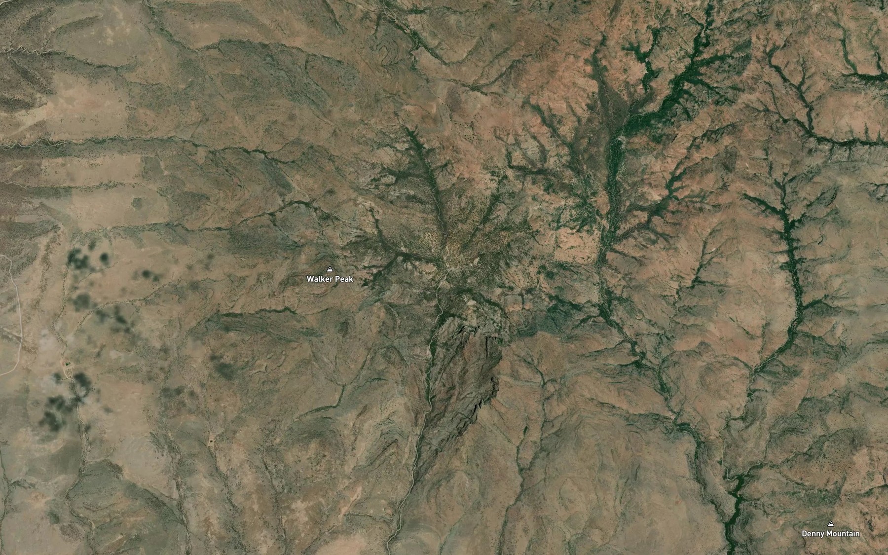 Satellite map of the Brushy Basin Spring