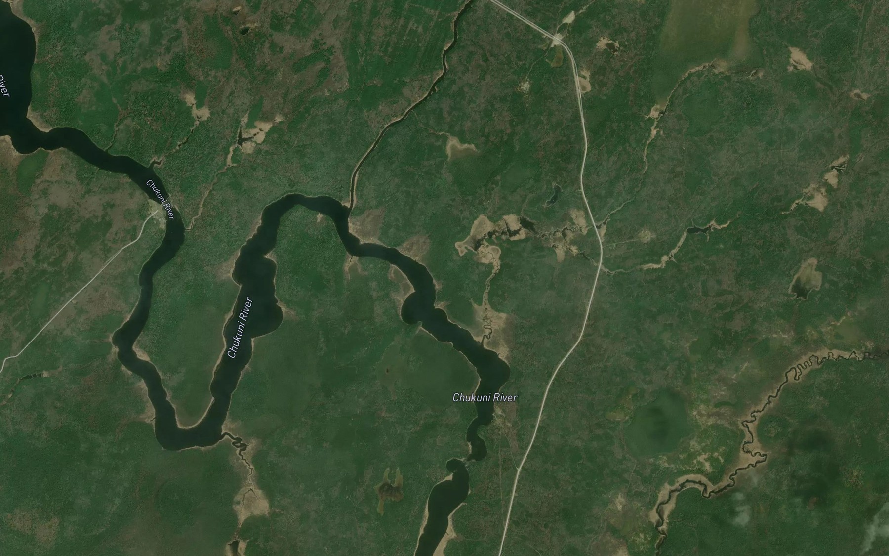 Satellite map of the Moose Creek