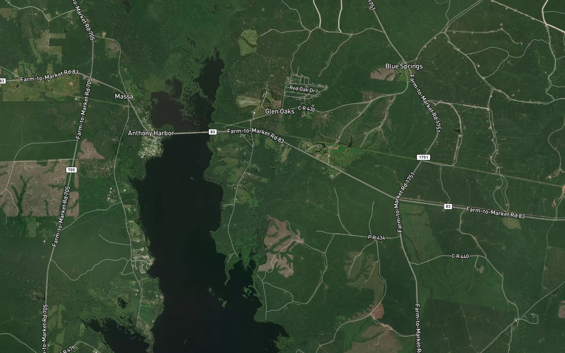 Satellite map of the Little Creek