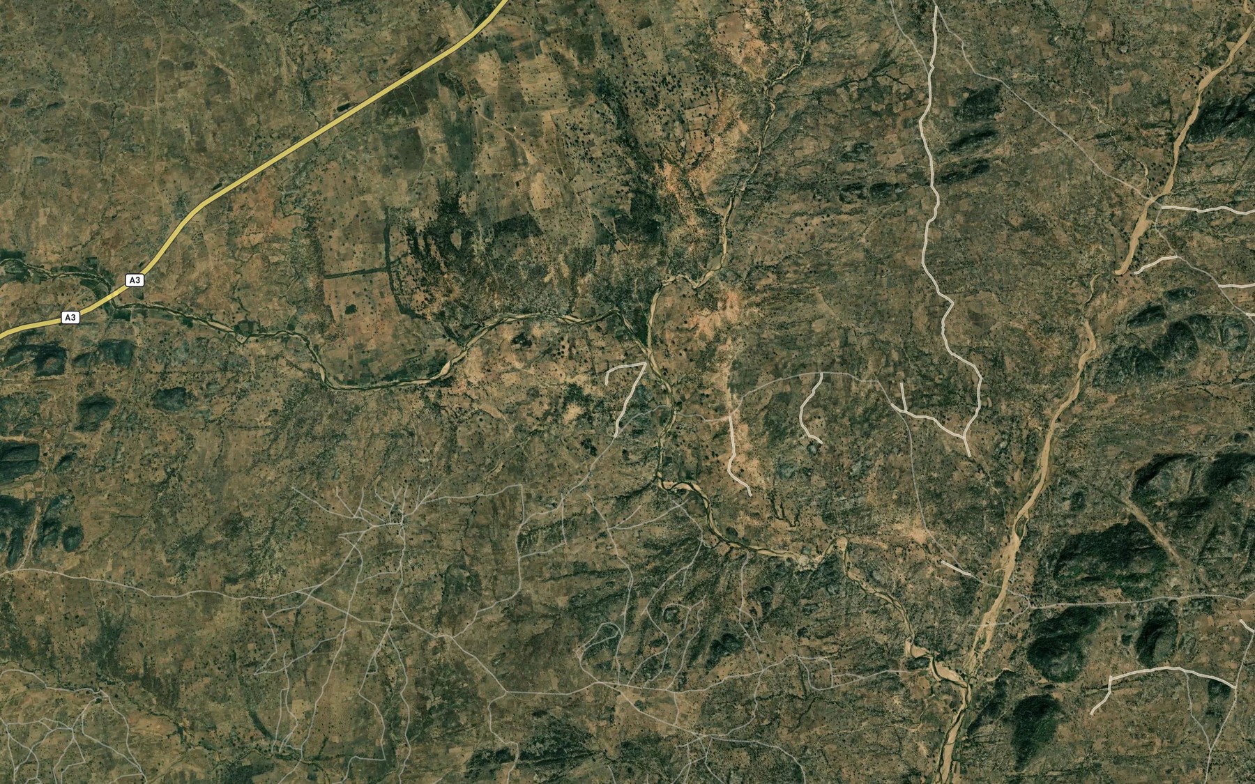 Satellite map of the Gubi River