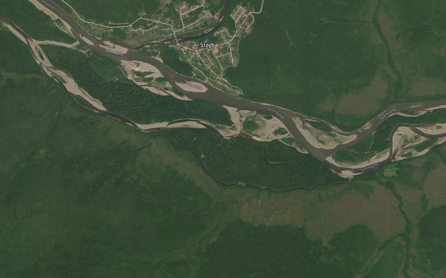 Satellite map of the Bol'shaya El'ga