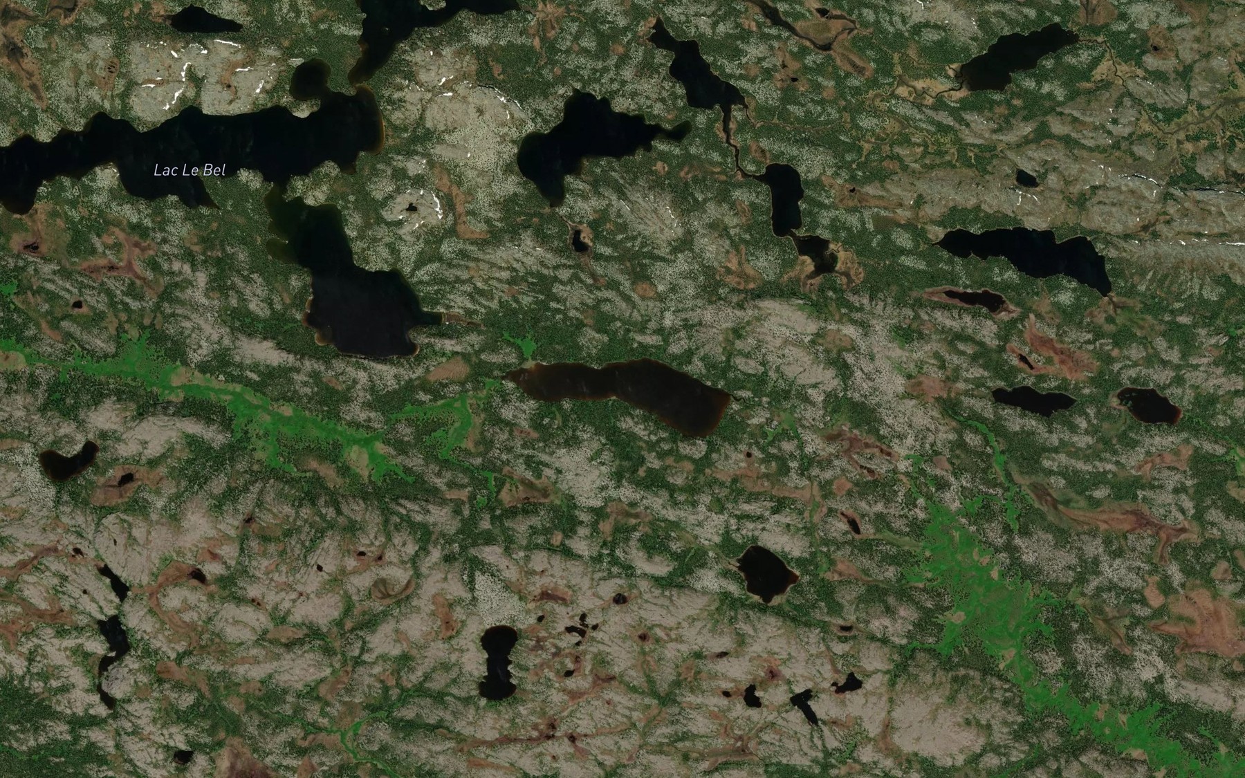 Satellite map of the Petit lac Mach