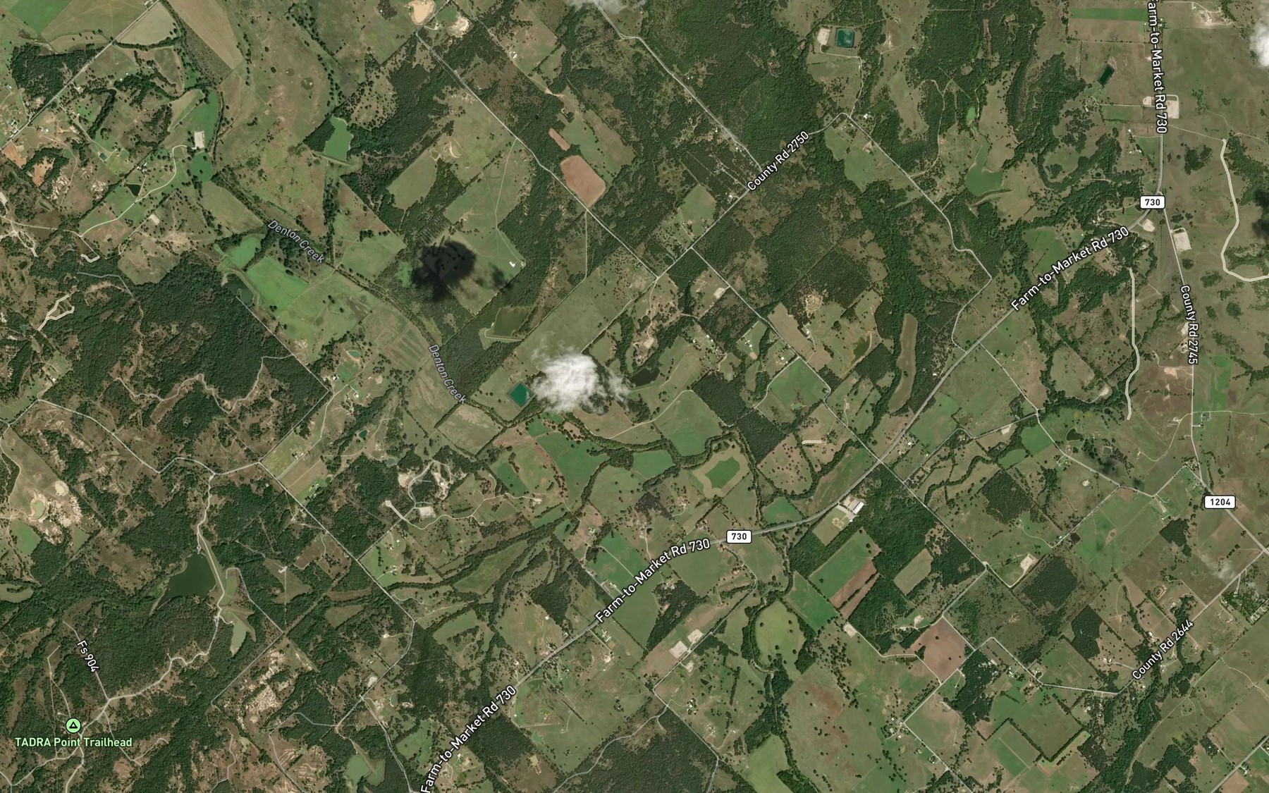 Satellite map of the Soil Conservation Service Site 10d Reservoir
