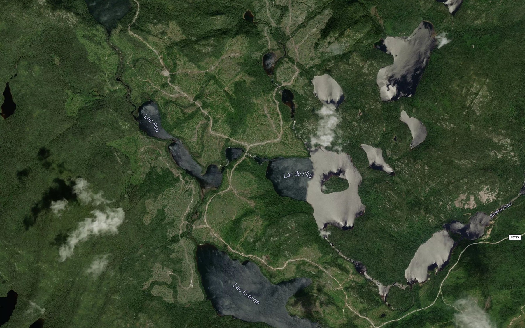 Satellite map of the Lac la Table