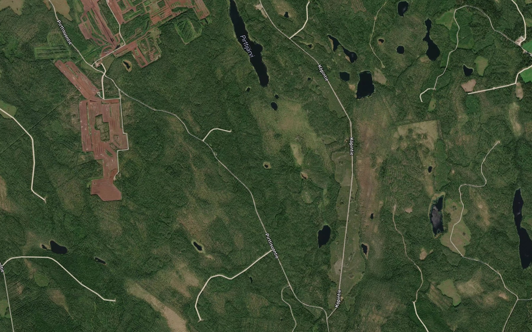 Satellite map of the Haukanpesalampi