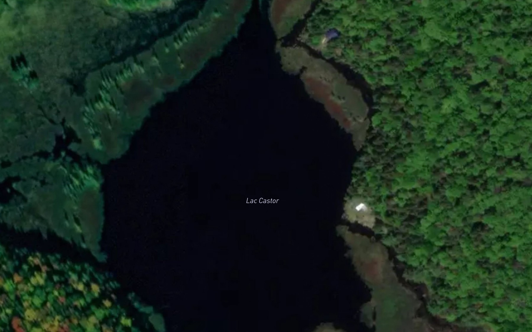 Satellite map of the Lac Castor