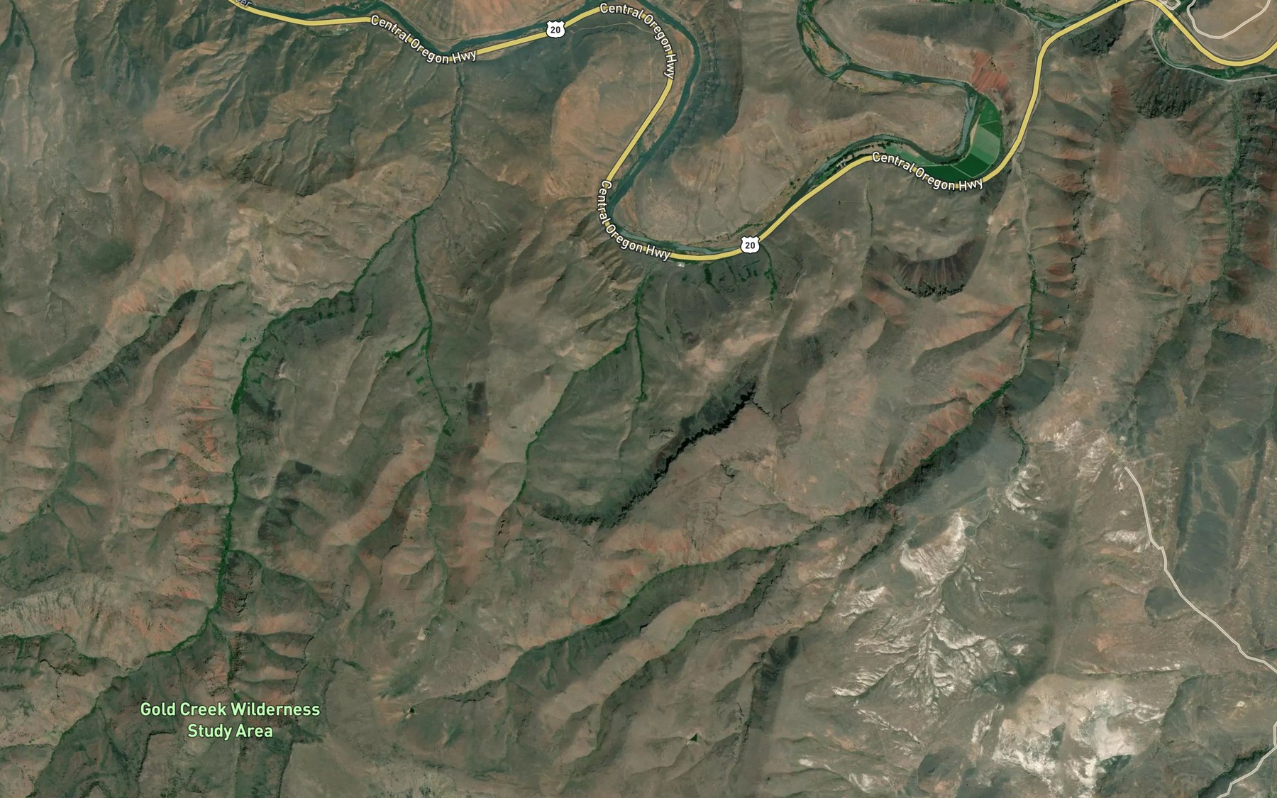 Satellite map of the Perry Spring