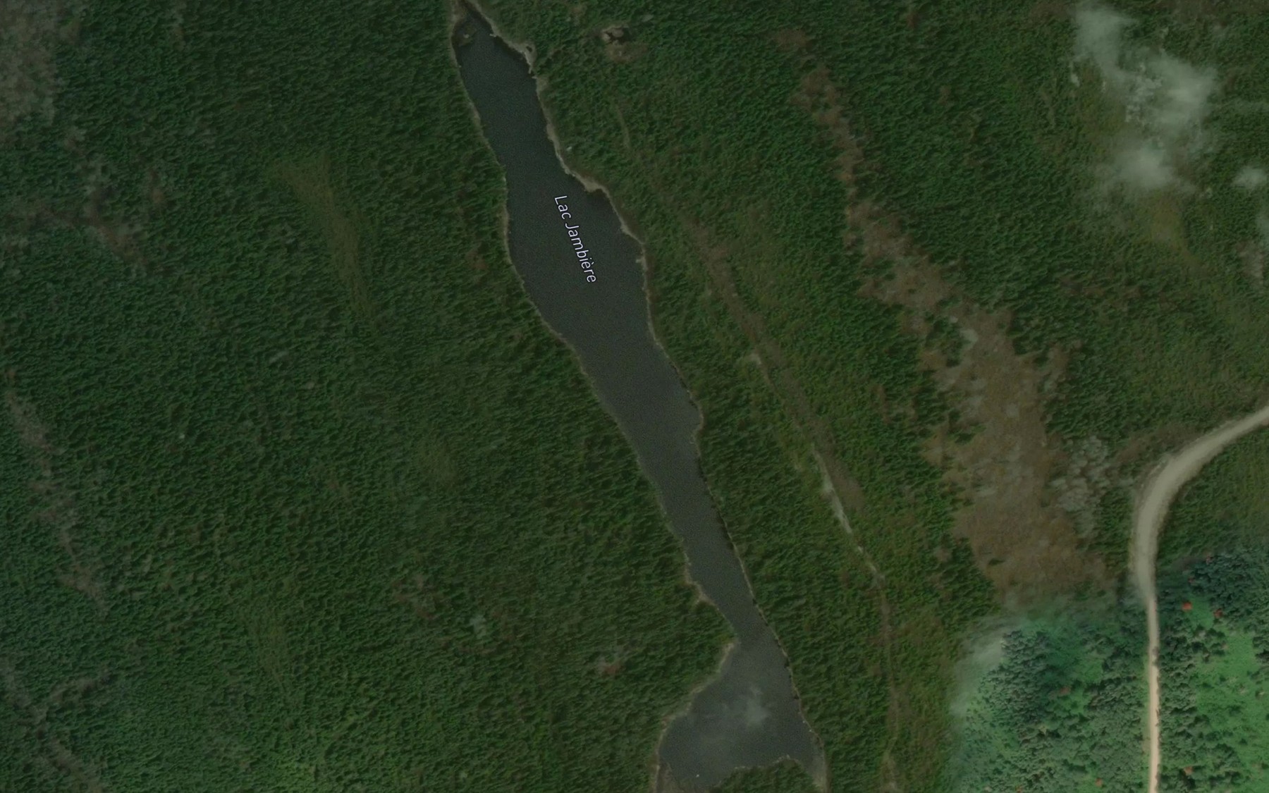 Satellite map of the Lac Jambiere