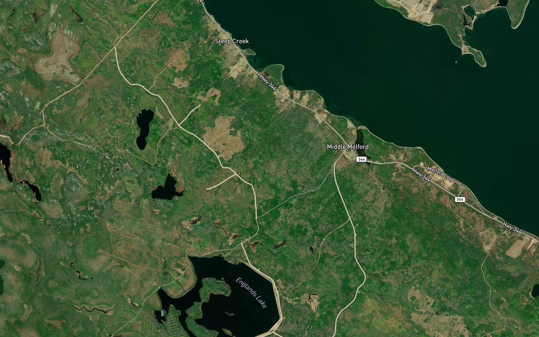 Satellite map of the Hahasy Pond