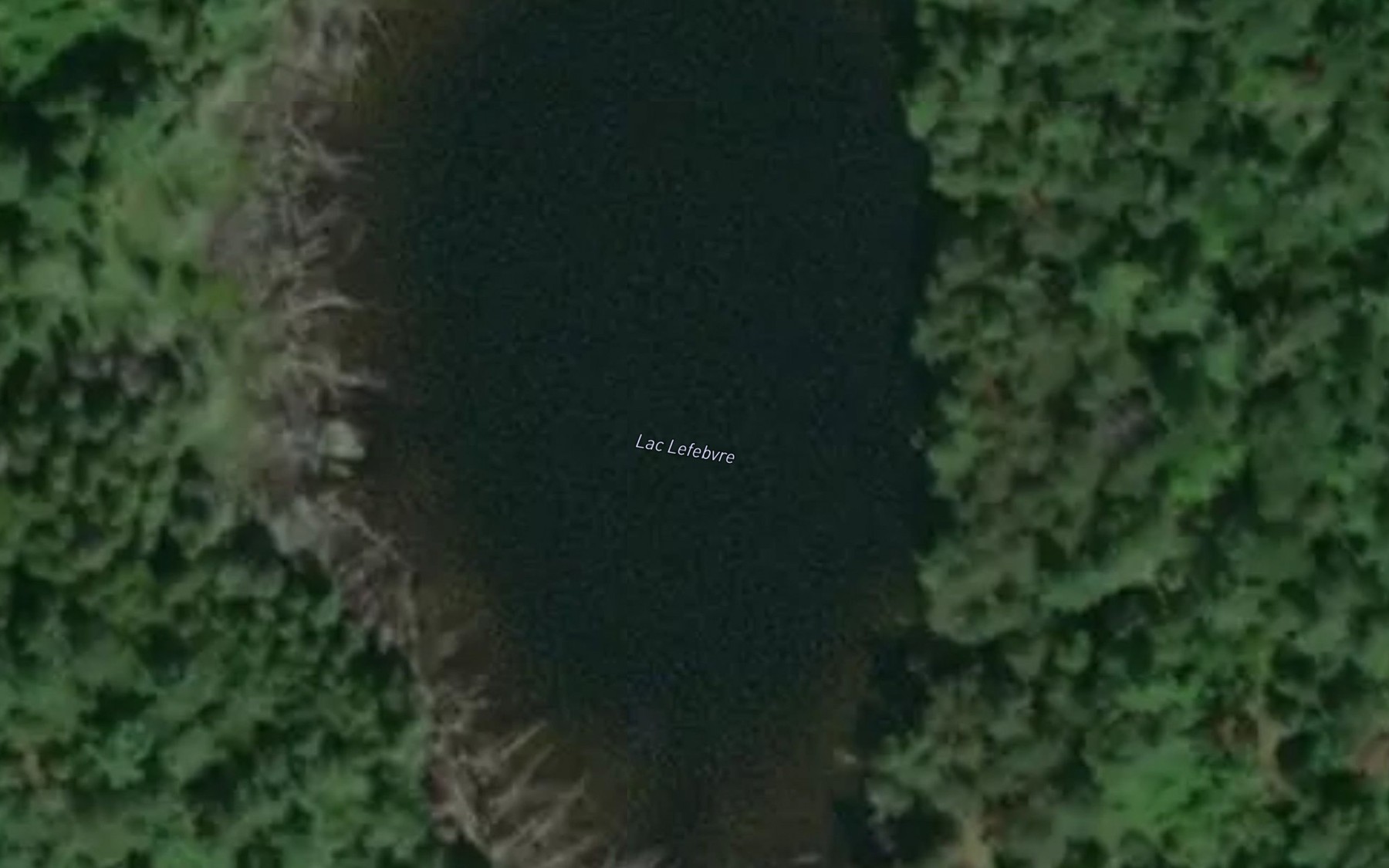 Satellite map of the Lac Lefebvre