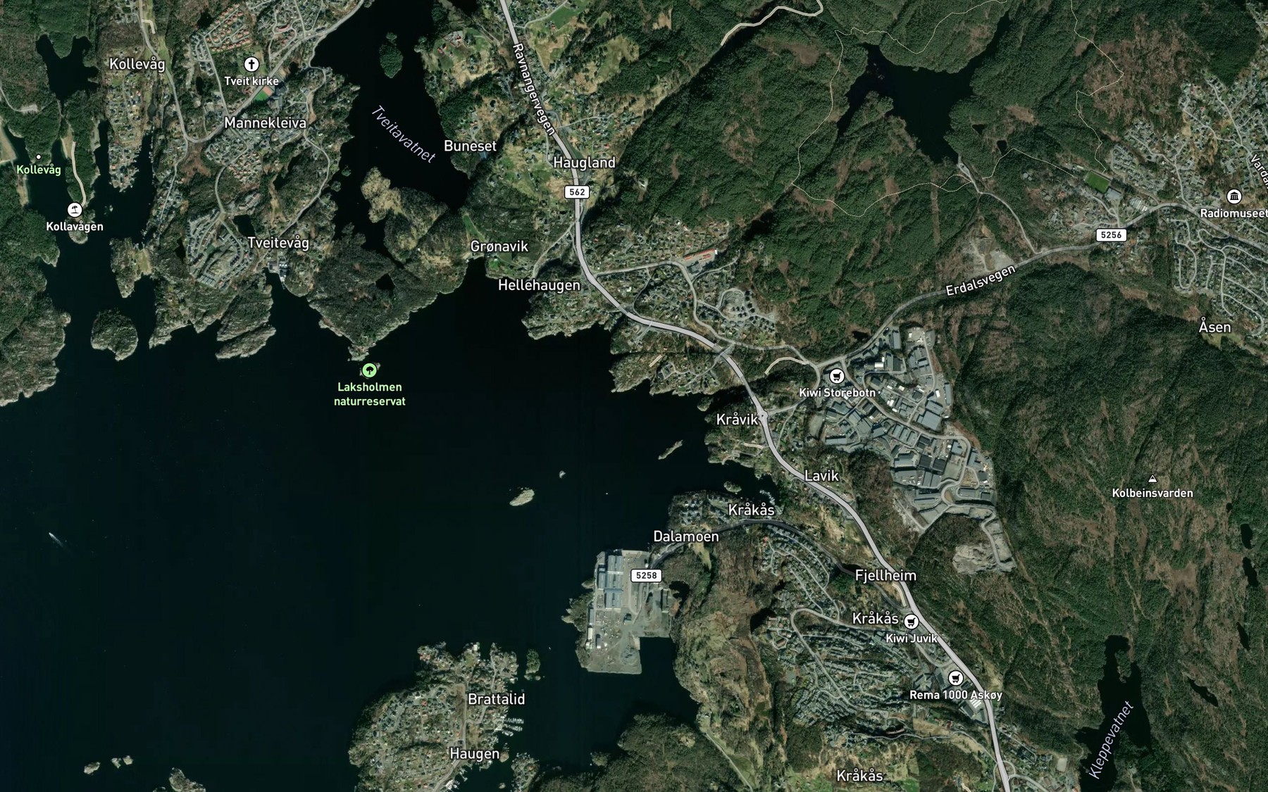 Satellite map of the Djupeviki