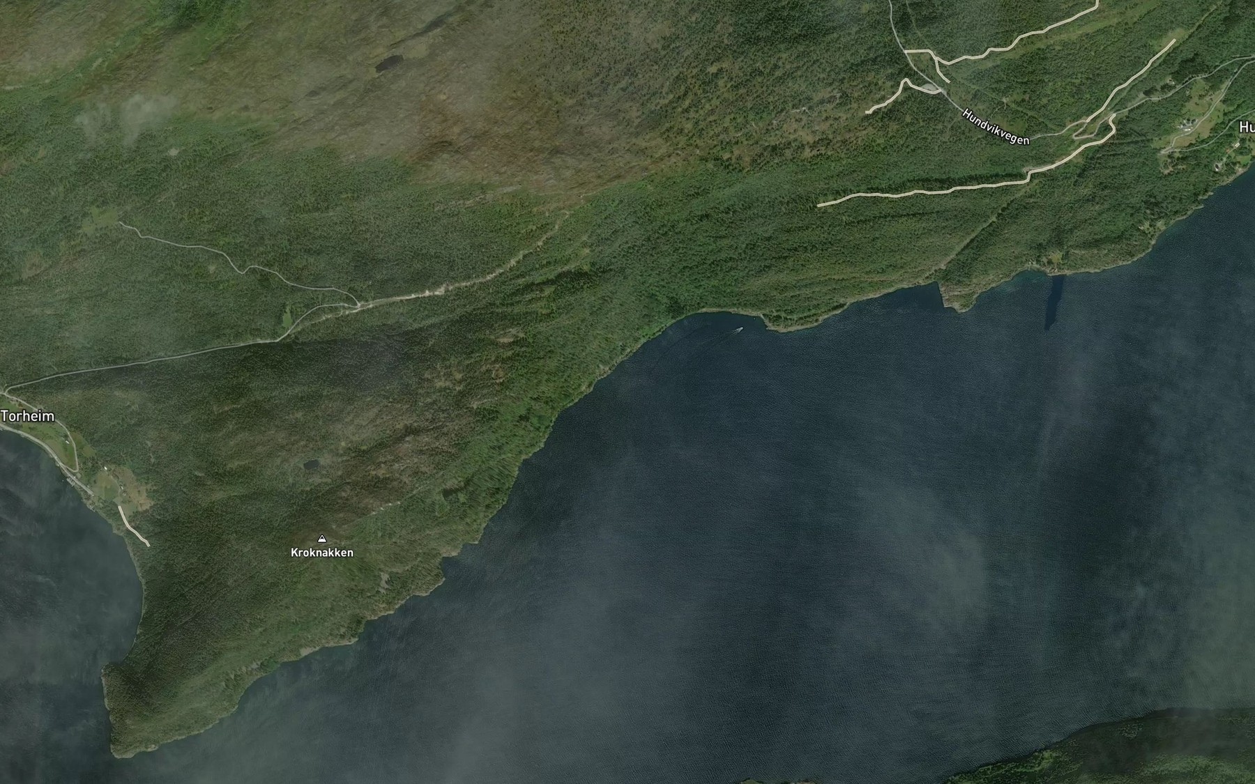 Satellite map of the Hundvikfjorden