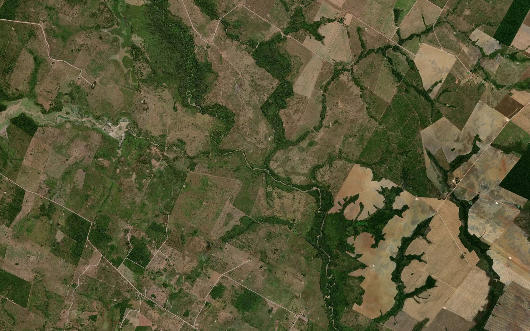 Satellite map of the Corrego Agua Preta