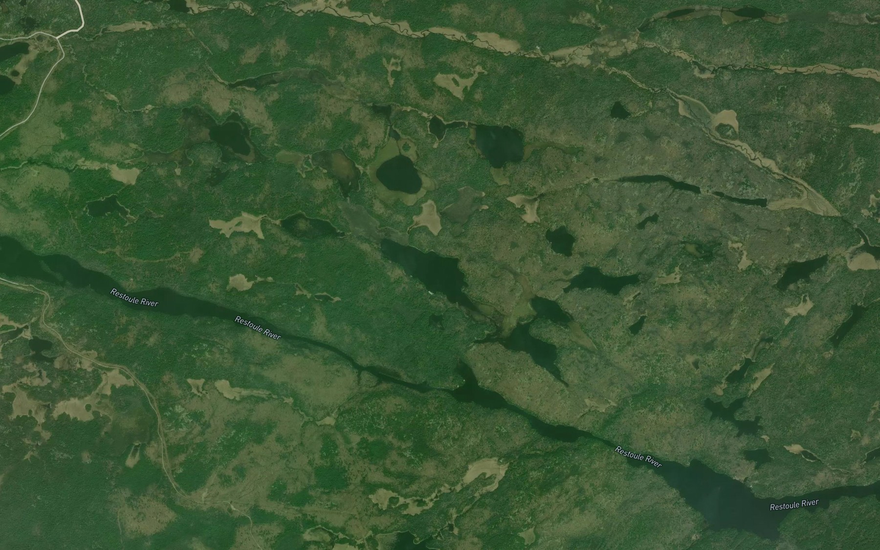 Satellite map of the Bruce Lake