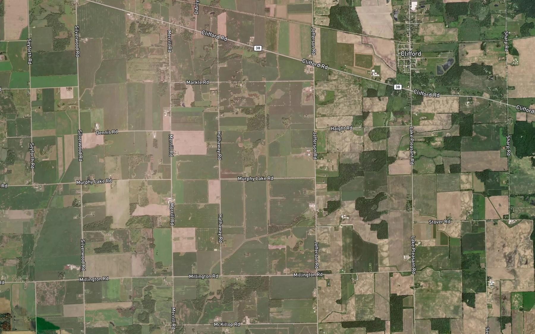 Satellite map of the Adams Drain