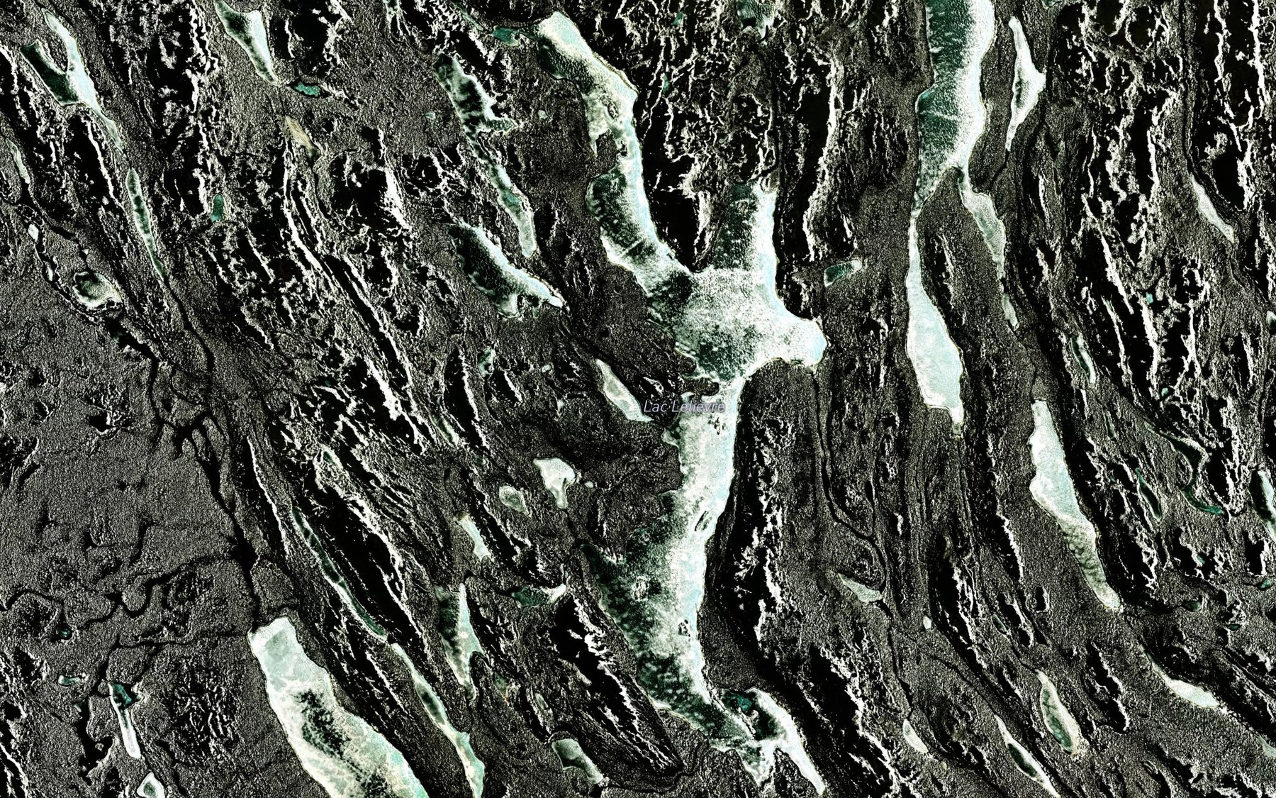 Satellite map of the Lac Lelievre