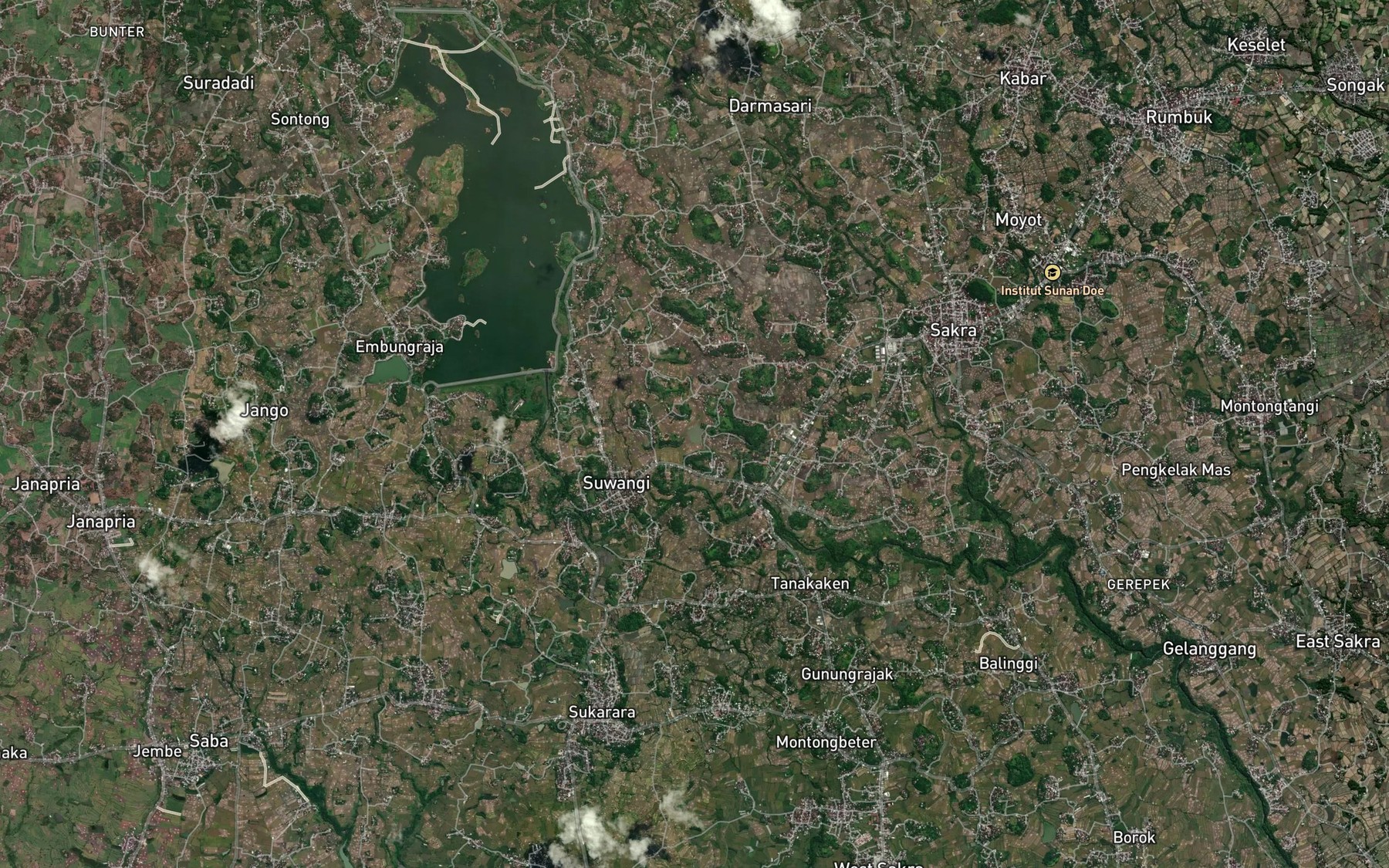 Satellite map of the Embung Penye