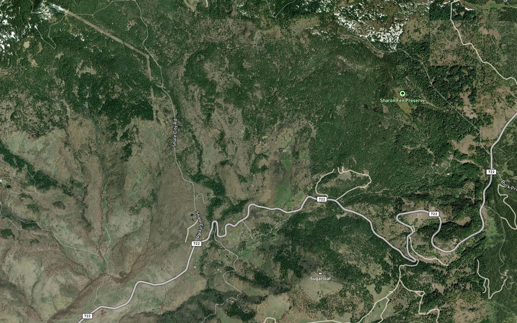 Satellite map of the Donsmore Spring