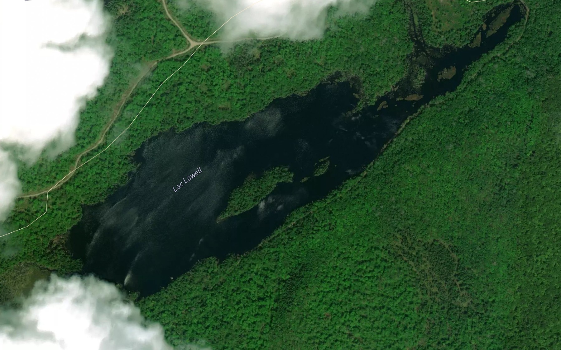 Satellite map of the Lac Lowell
