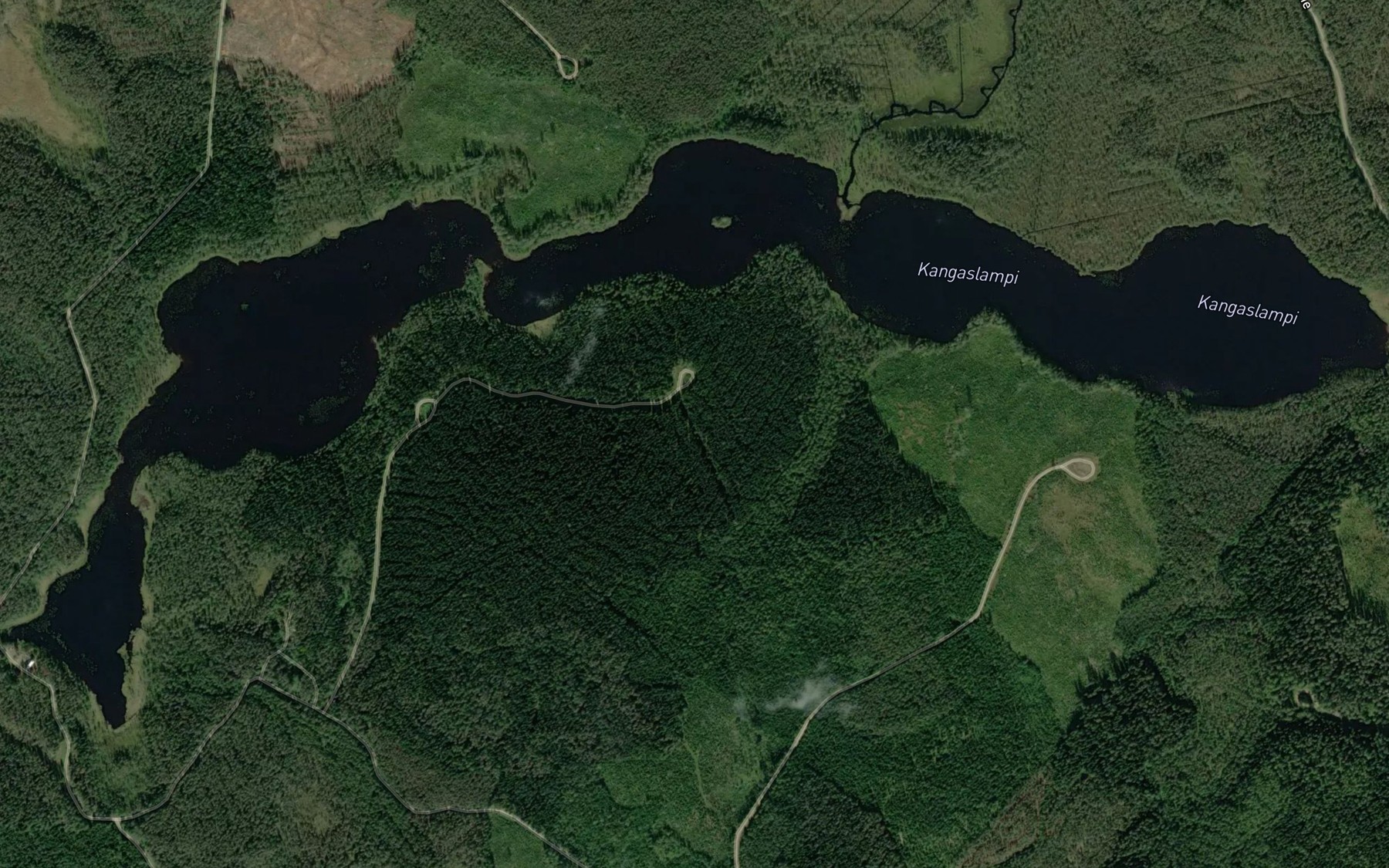 Satellite map of the Kangaslampi