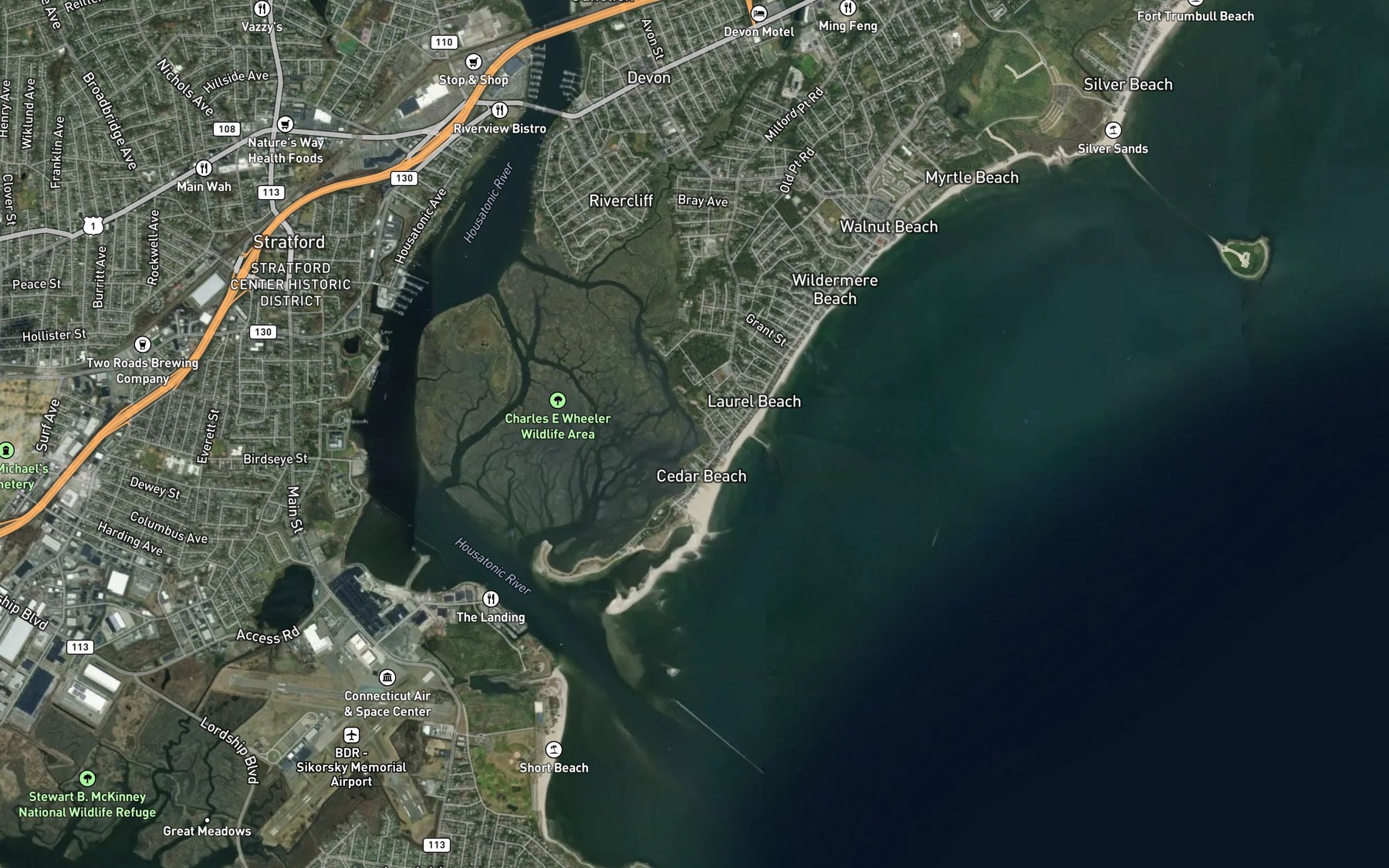Satellite map of the Beard Cove (historical)