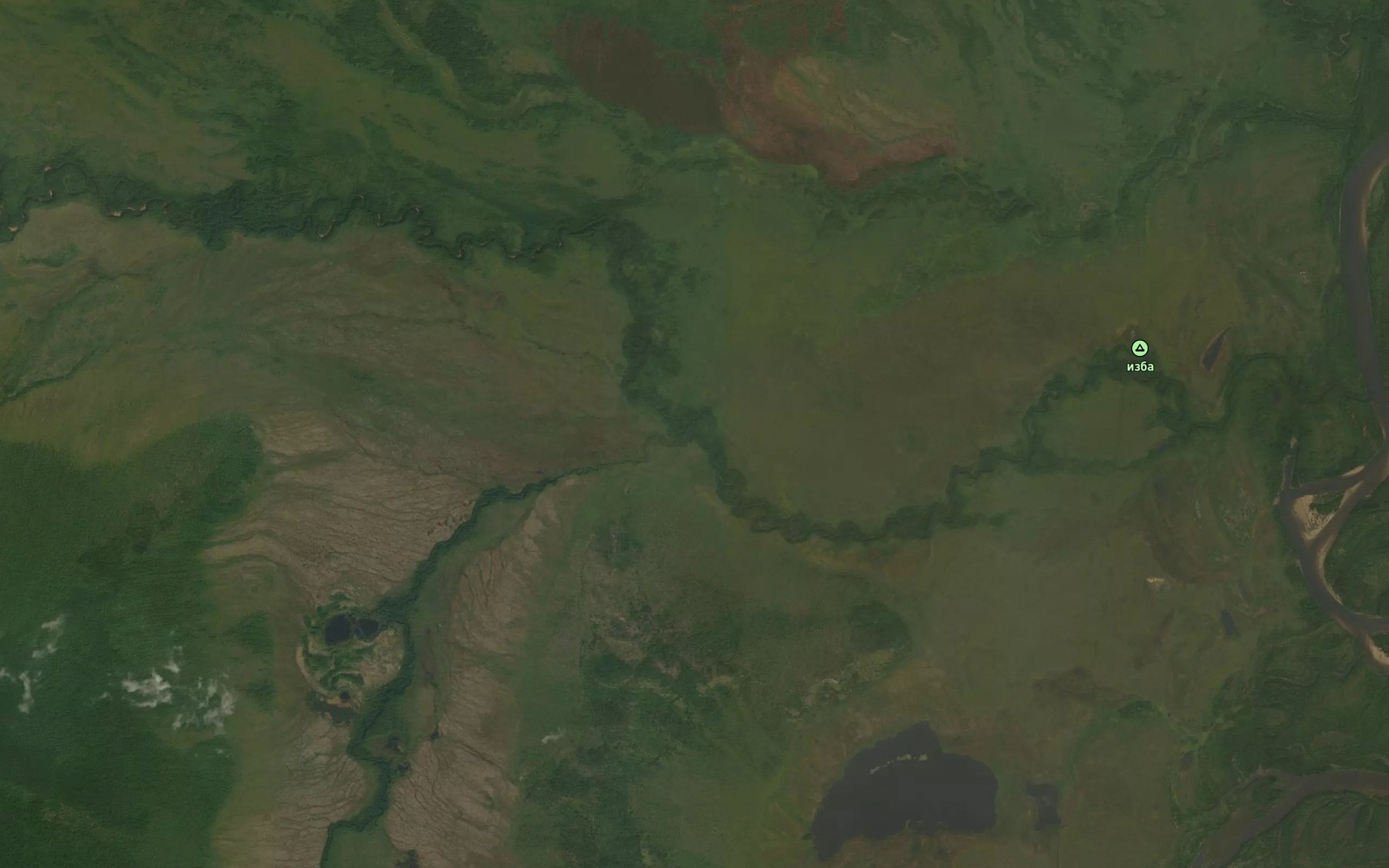 Satellite map of the Kyurgelyakh