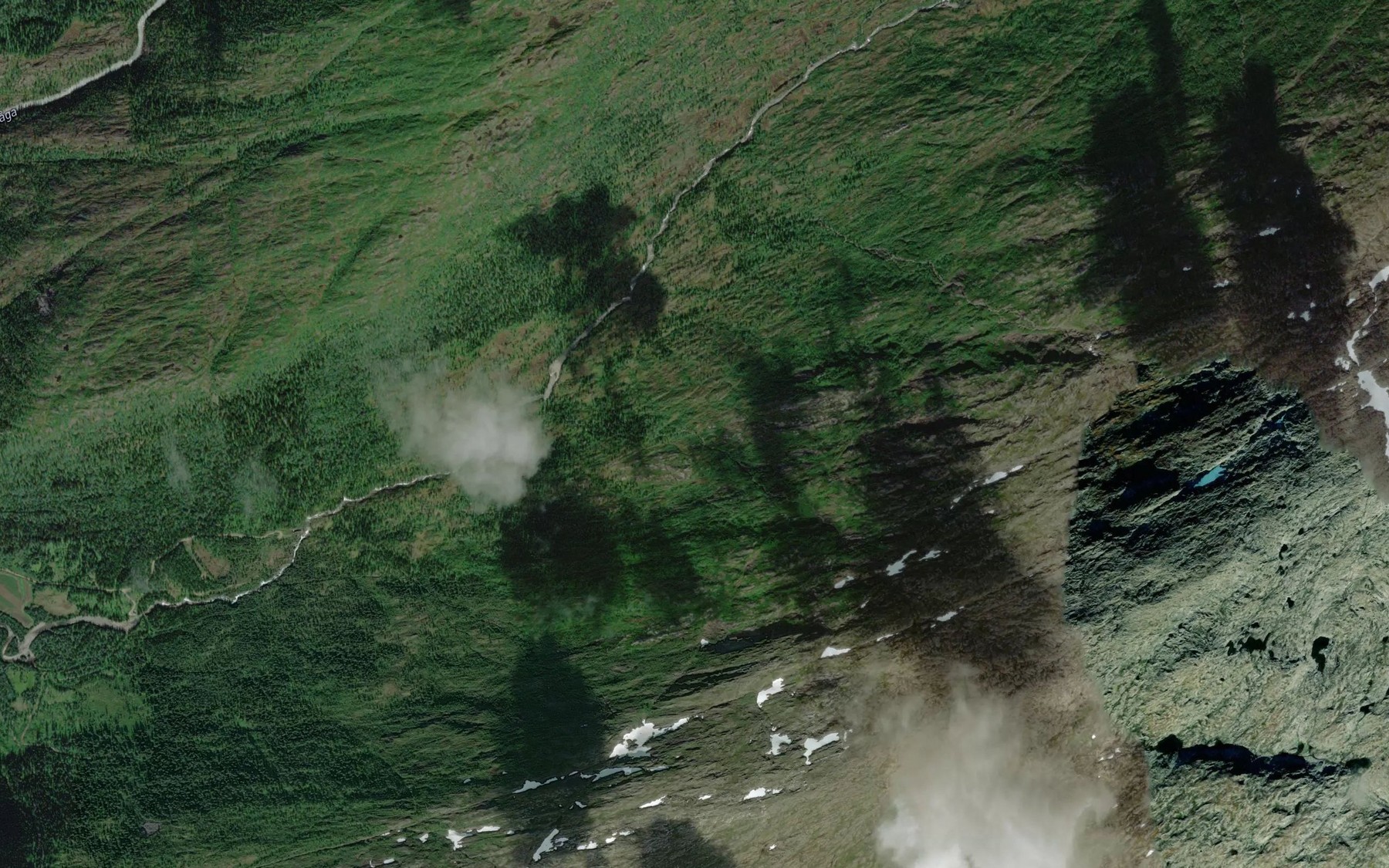 Satellite map of the Snobekken