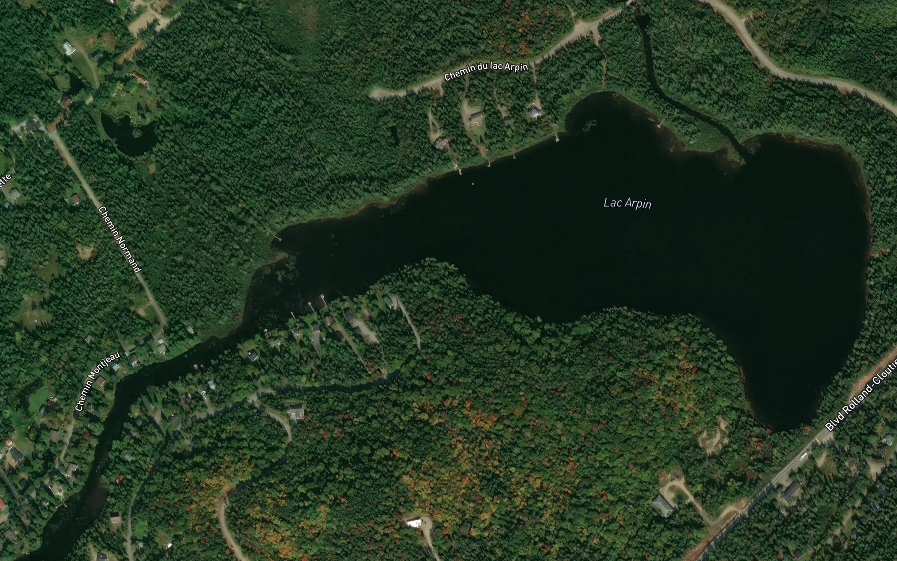 Satellite map of the Lac Arpin