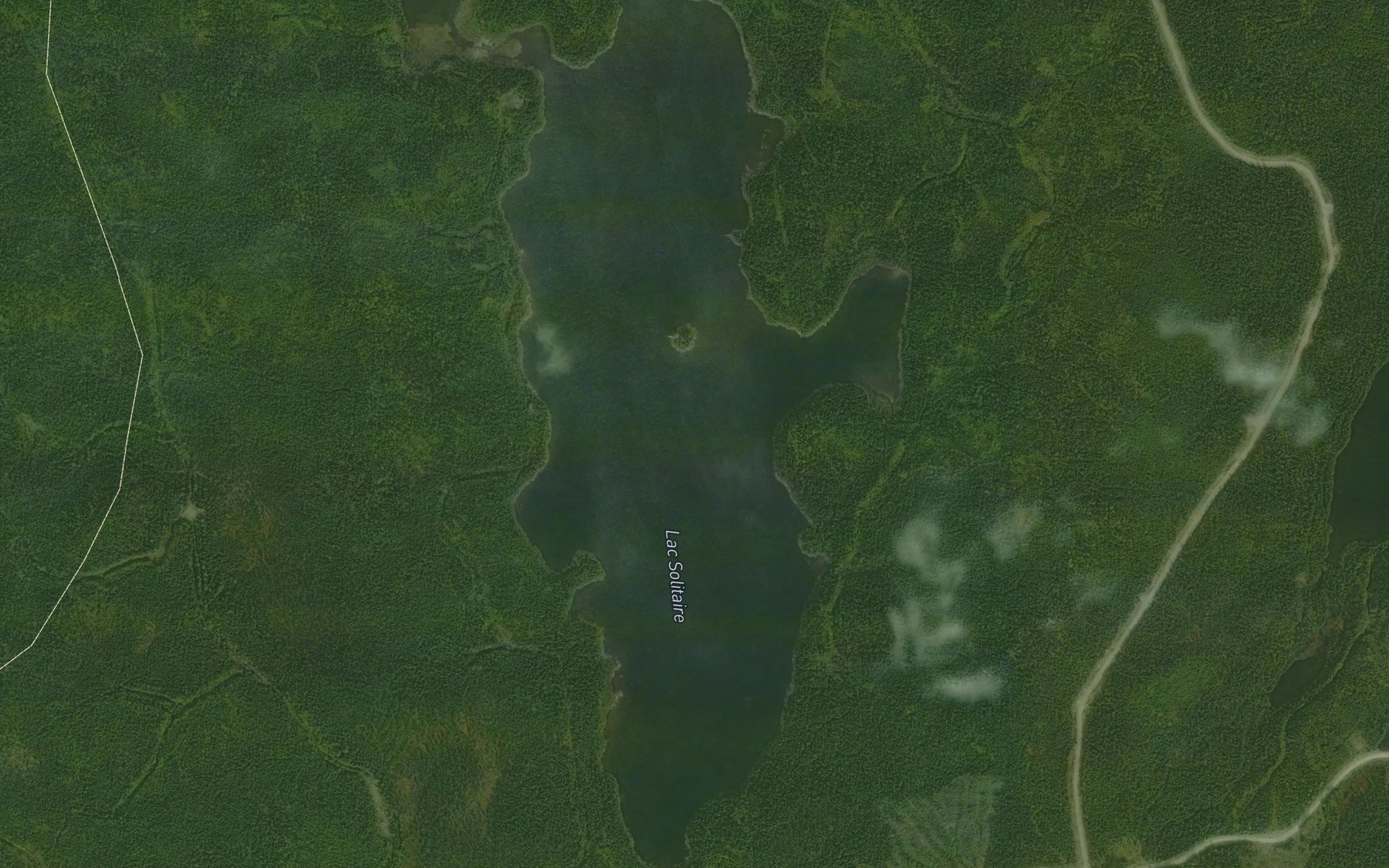 Satellite map of the Lac Solitaire