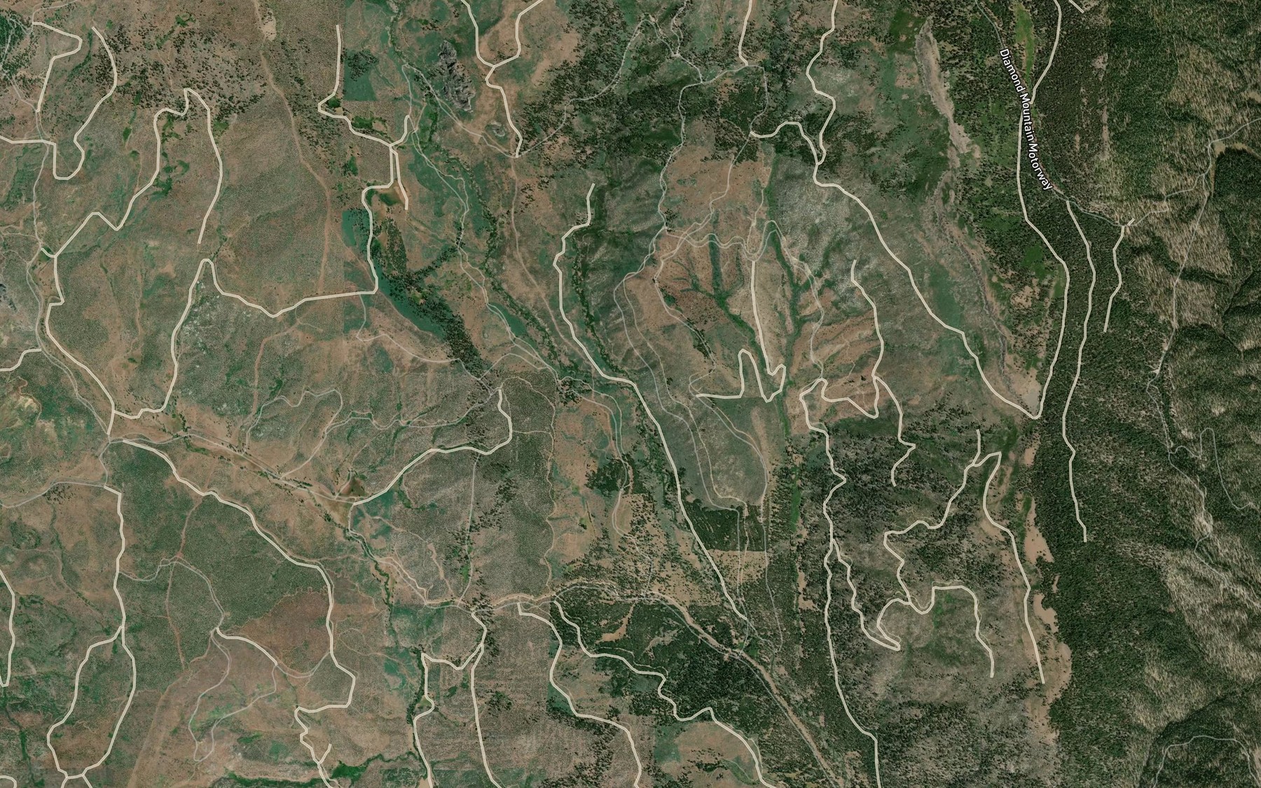Satellite map of the Pierce Creek