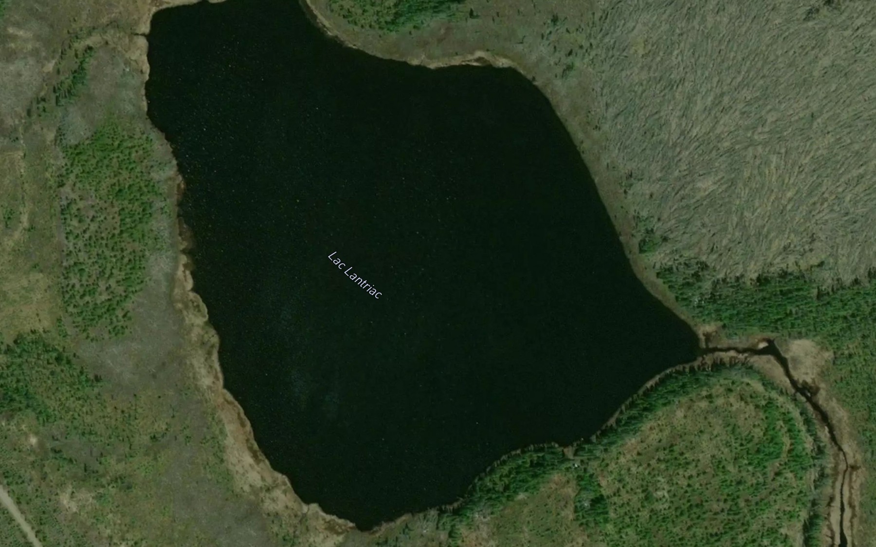 Satellite map of the Lac Lantriac