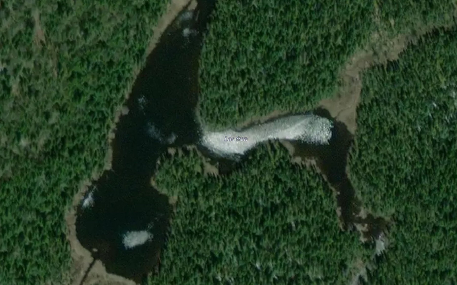 Satellite map of the Lac Yron
