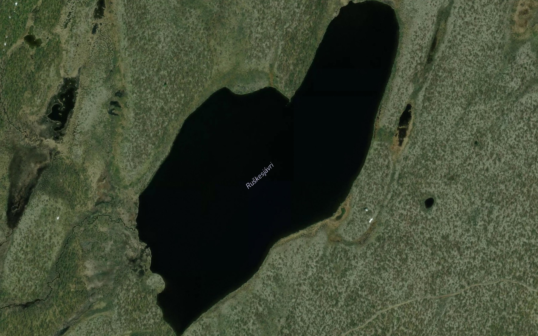 Satellite map of the Ruskesjavri