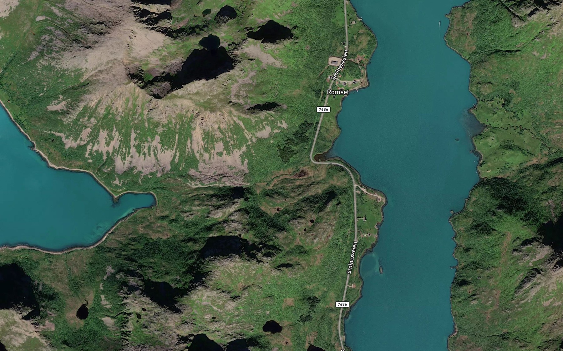 Satellite map of the Romsetoselva