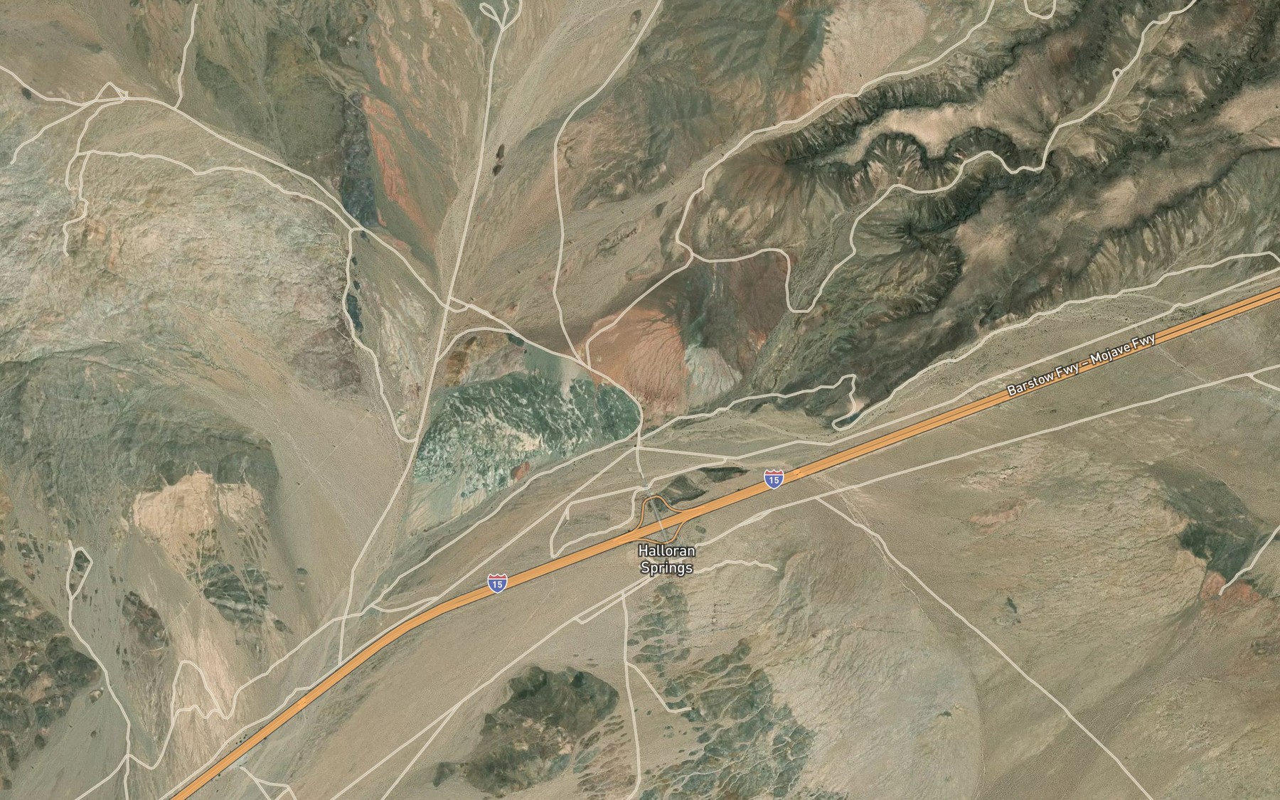 Satellite map of the Halloran Spring