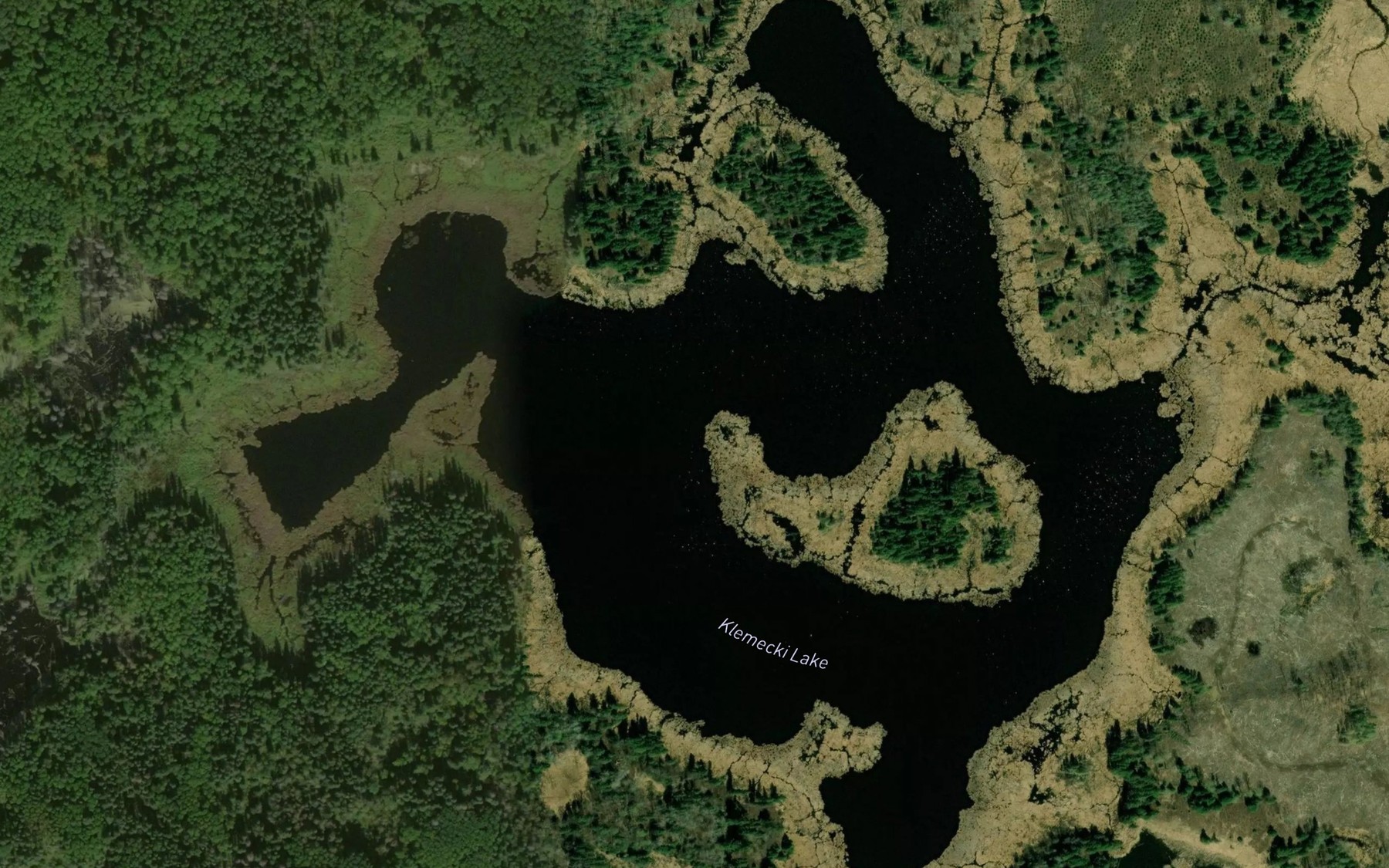 Satellite map of the Klemecki Lake