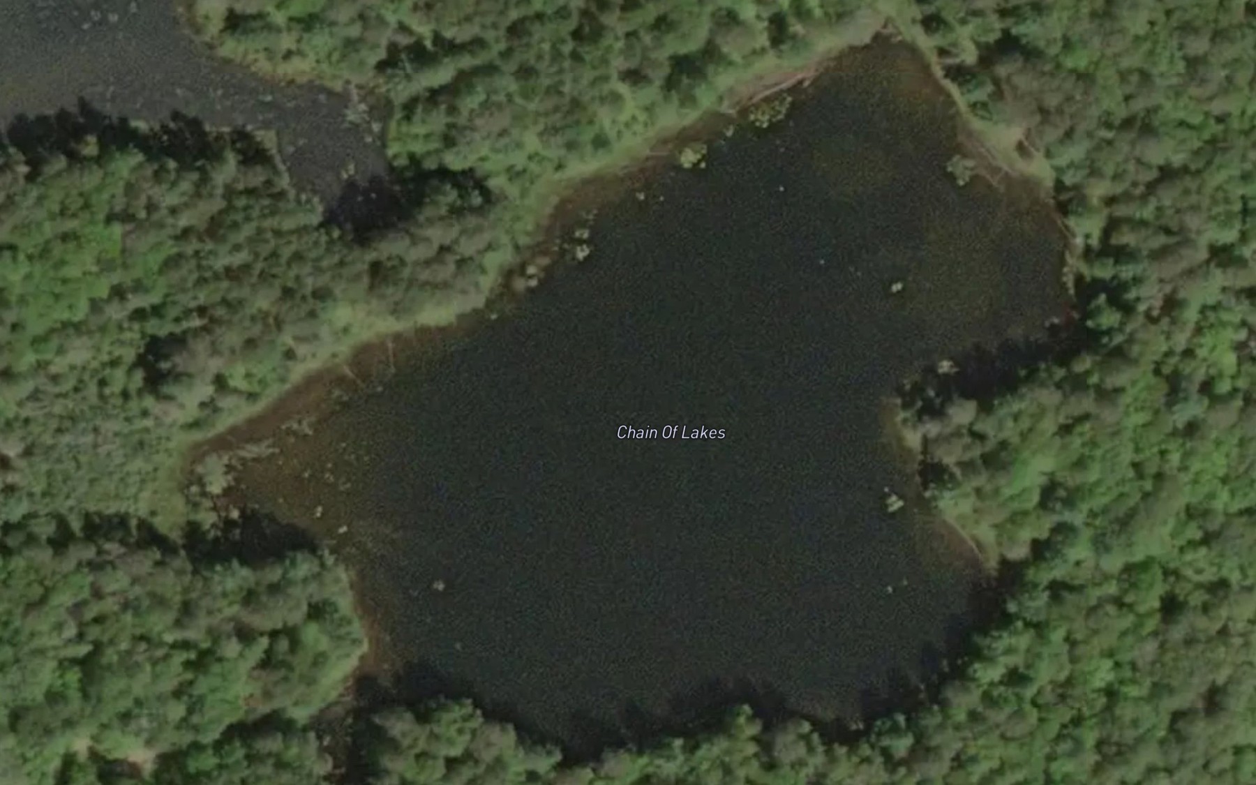 Satellite map of the Chain of Lakes