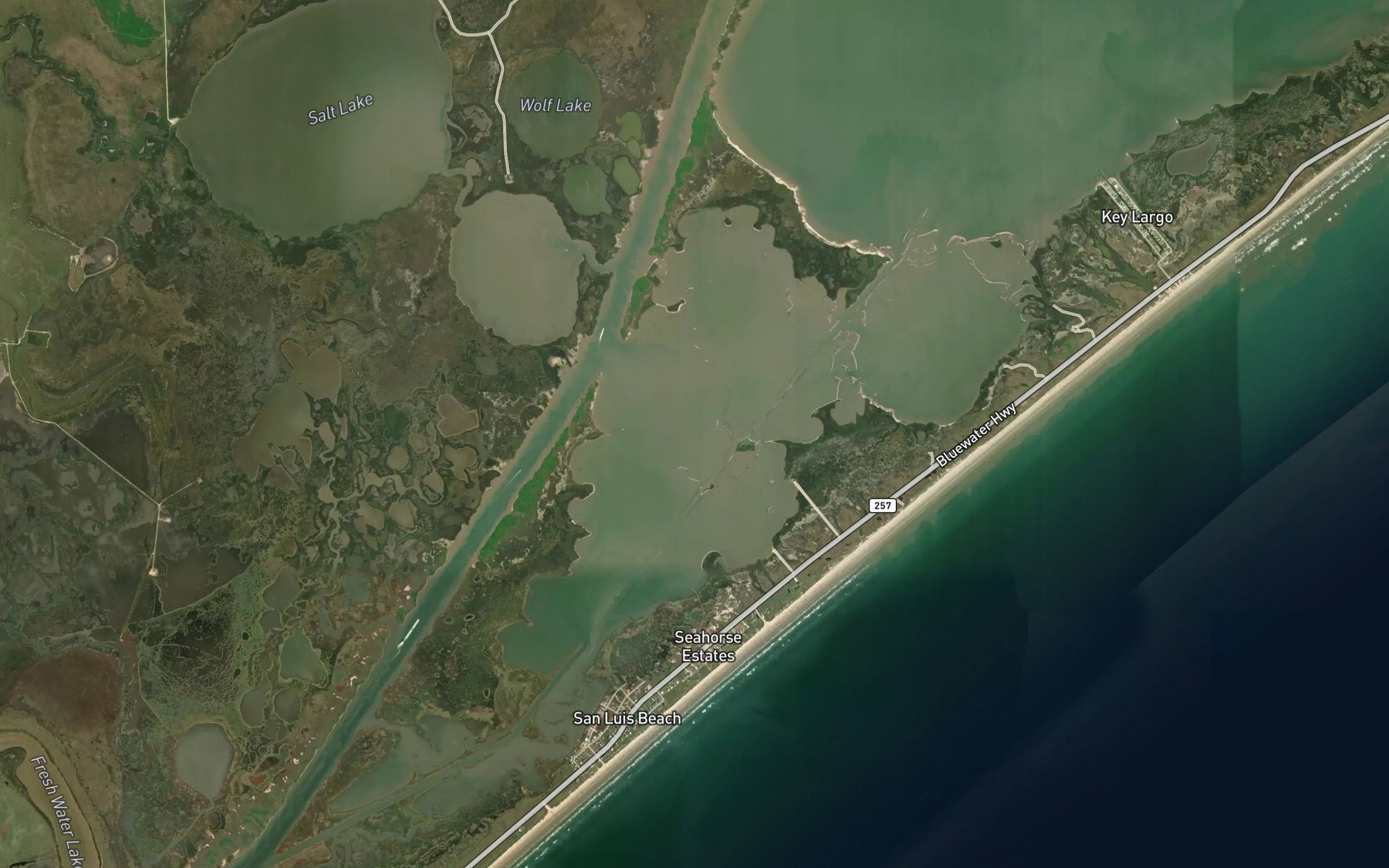 Satellite map of the Drum Bay