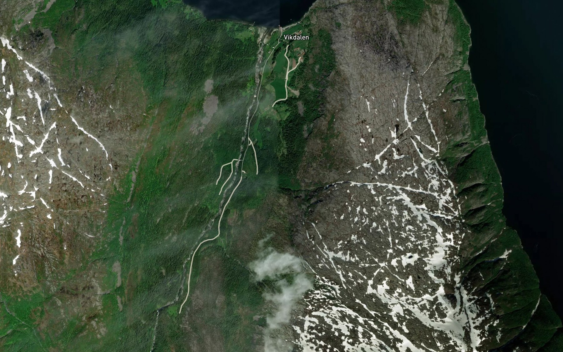 Satellite map of the Kudalsbekken